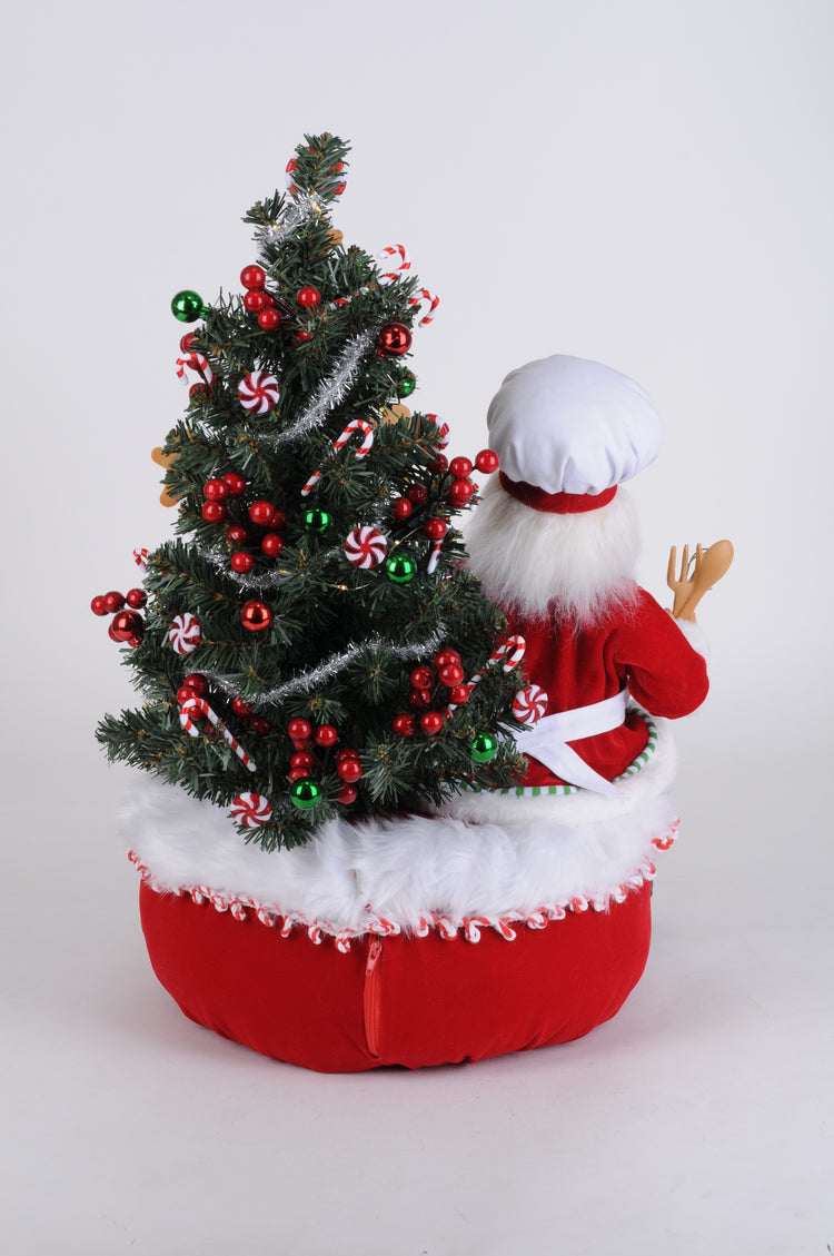 Lighted Gingerbread Santa Bag