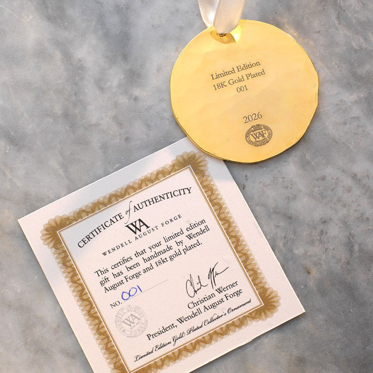 Limited Edition 18K Gold Plated 2026 Annual Ornament - Cozy Christmas Hearth