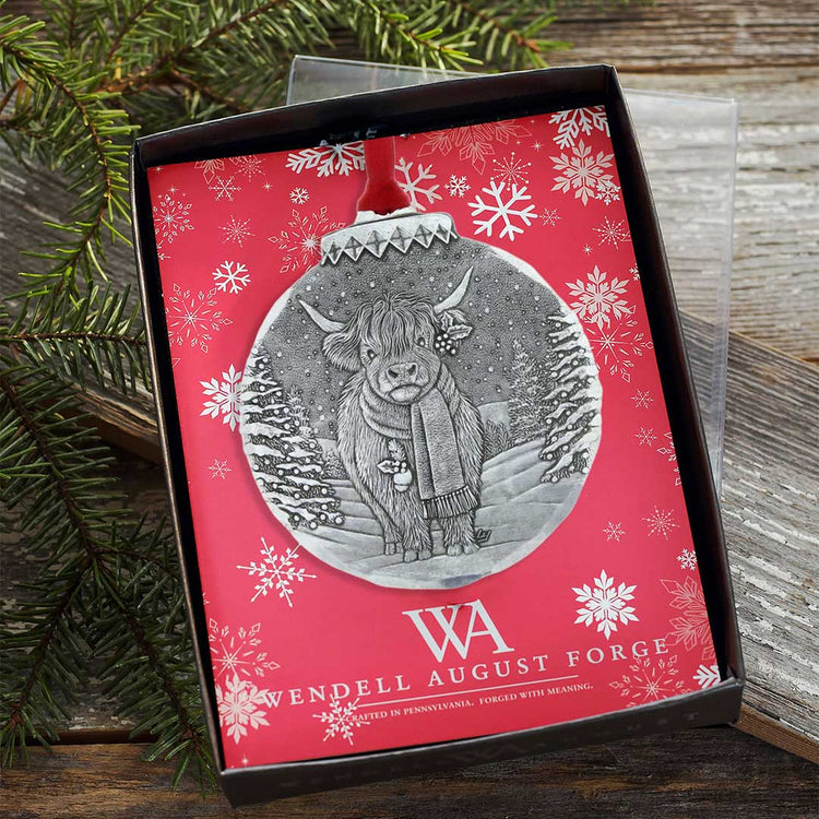 Highland Cow Christmas Ornament