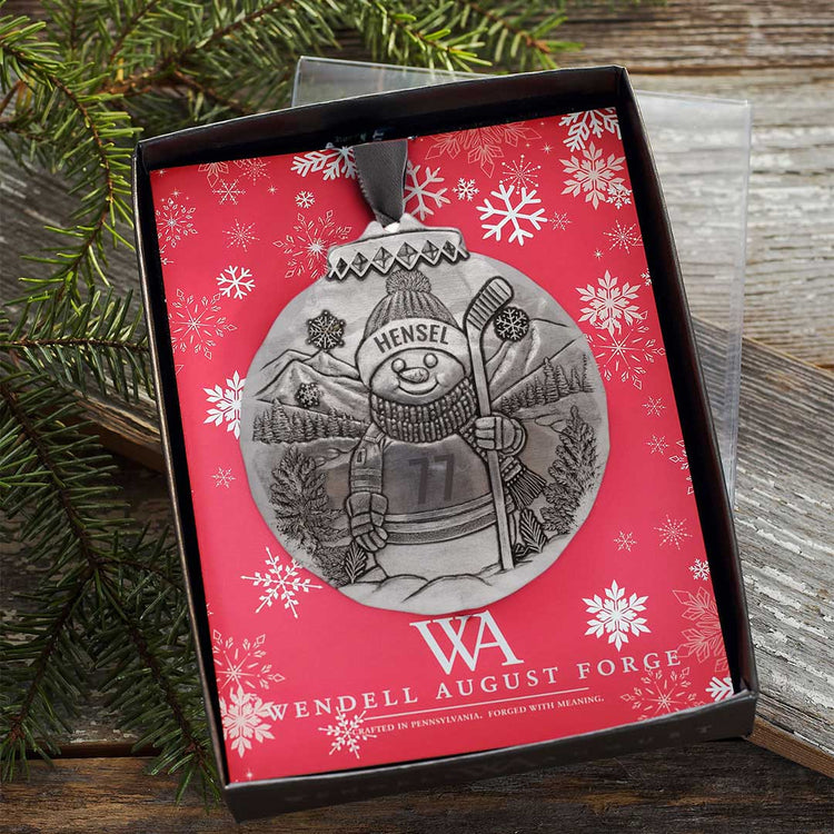 Personalized Hockey Snowman Ornament