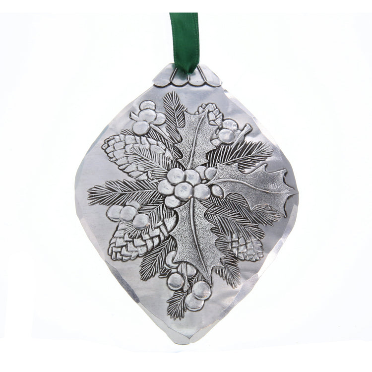 Holly Bulb Ornament 