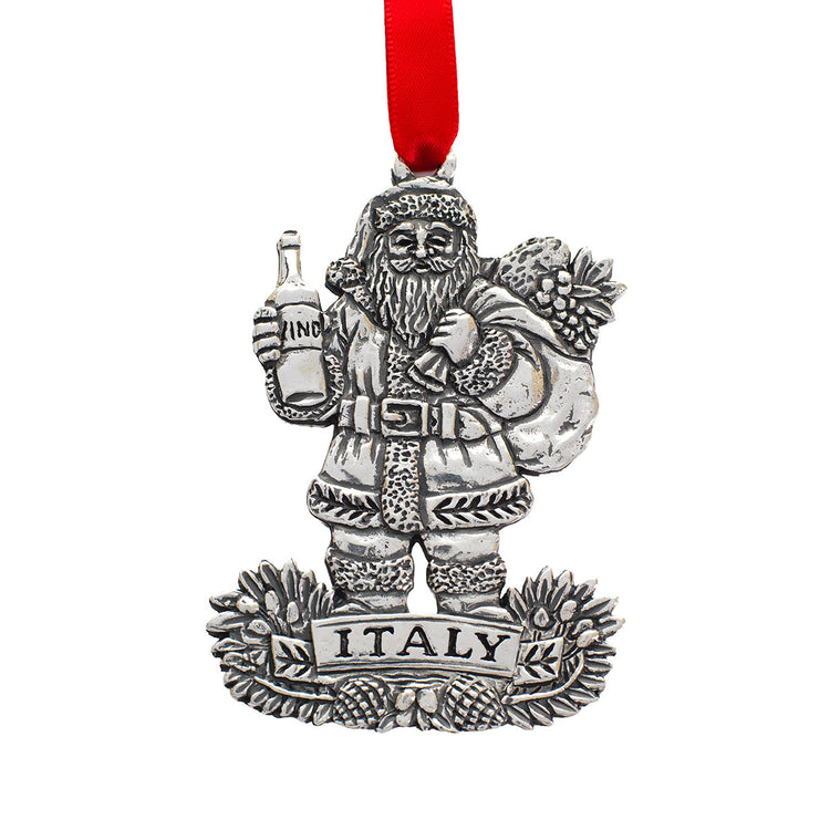 Italy Tuscan Holiday Santa Ornament 