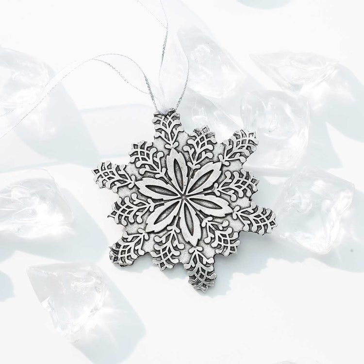 Pewter Snowflake Christmas Ornament