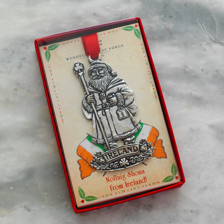 Irish Santa Ornament