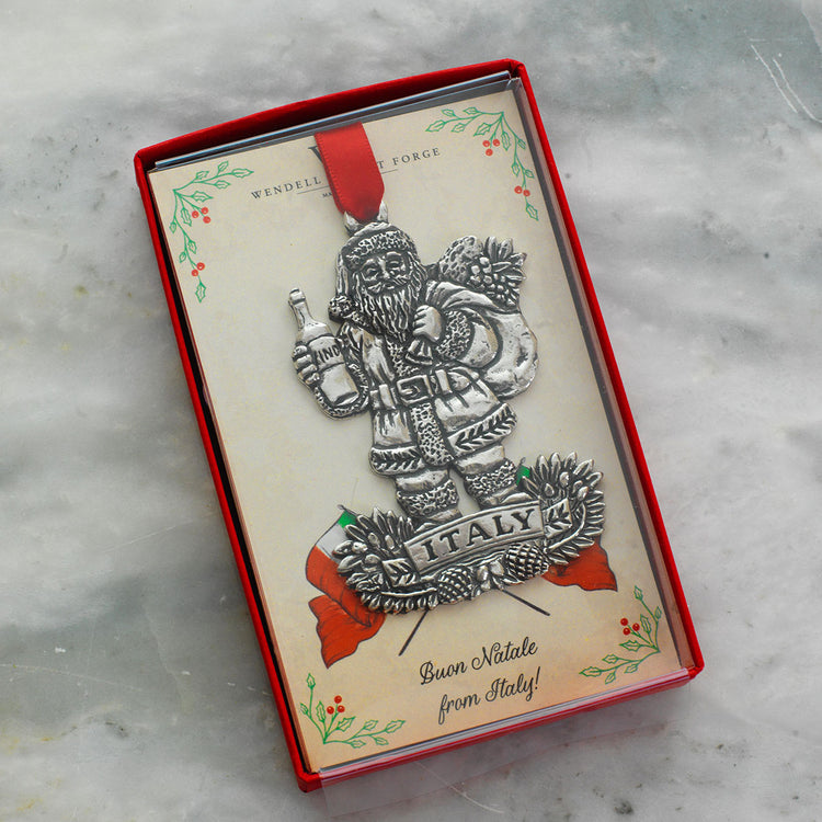 Italy Santa Ornament
