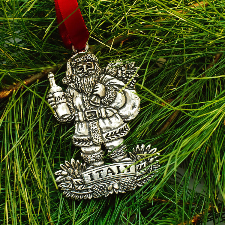 Italy Tuscan Holiday Santa Ornament 