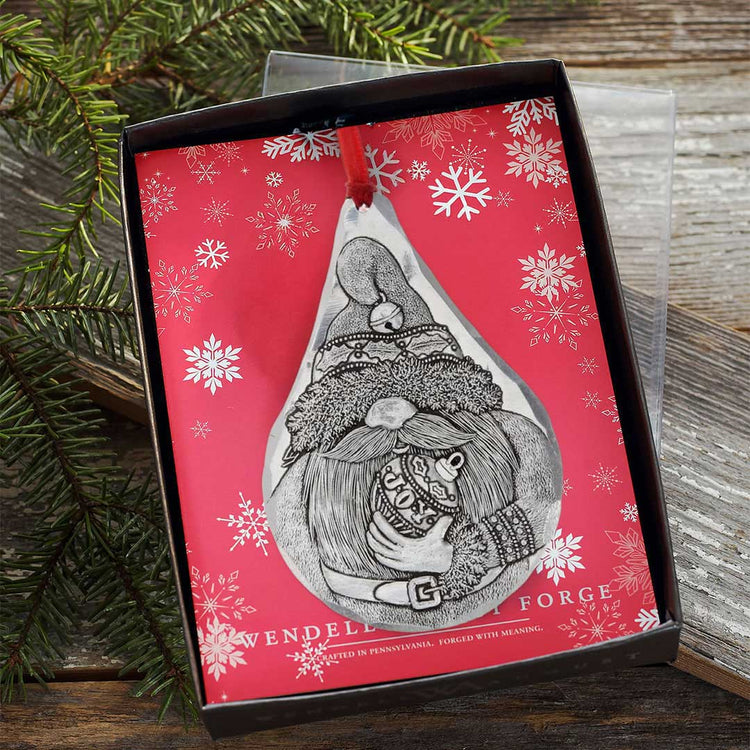 Joyful Gnome Christmas Ornament