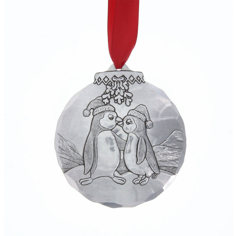 Kissing Penguins Ornament