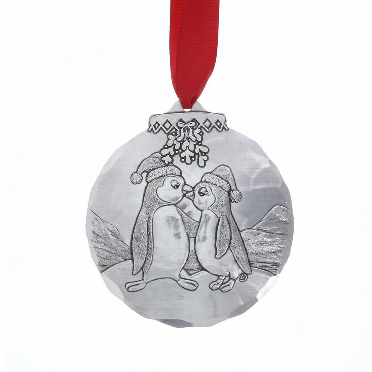 Kissing Penguins Ornament