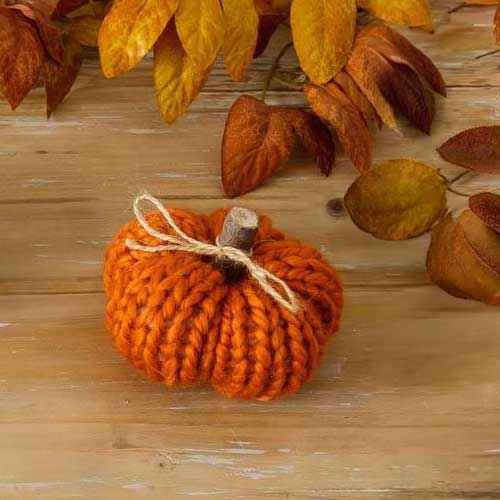 Sweater Knit Mini Pumpkins Orange 