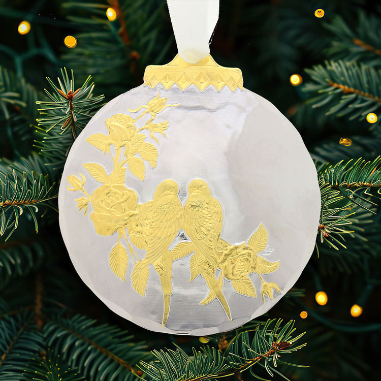 Love Birds Mixed Metal Plated Ornament 