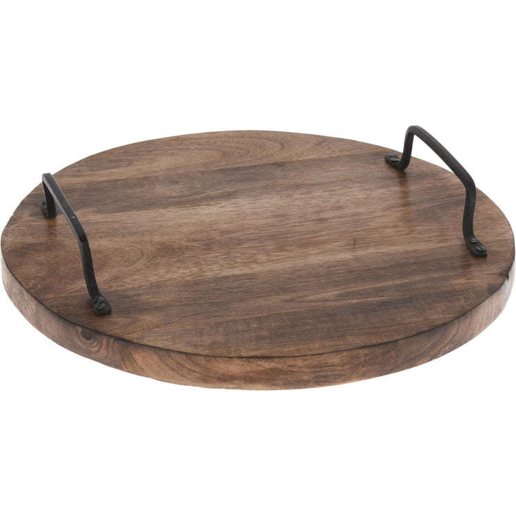 Mango Wood Round Serving Board- Medium