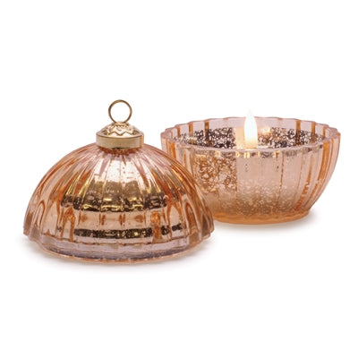 Gold Glass Ornament LED Candle