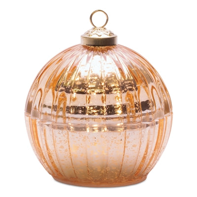 Gold Glass Ornament LED Candle