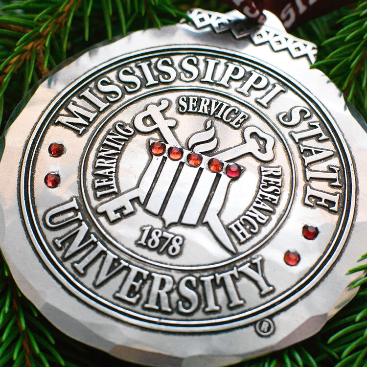 Mississippi State 2025 Collector's Ornament with Crystals