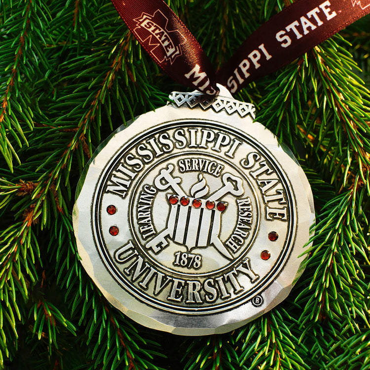 Mississippi State 2025 Collector's Ornament with Crystals