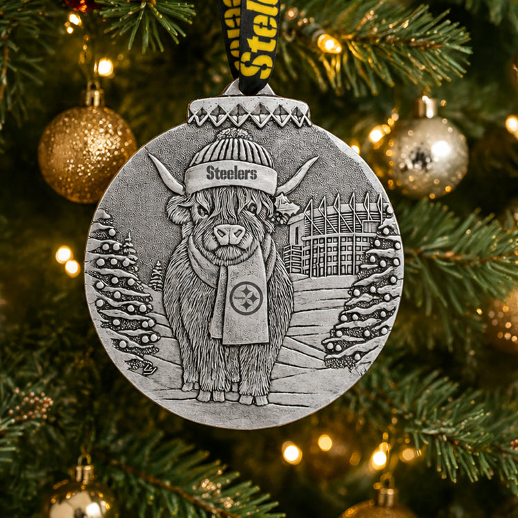 Pittsburgh Steelers Highland Cow Tailgate Pal Ornament 