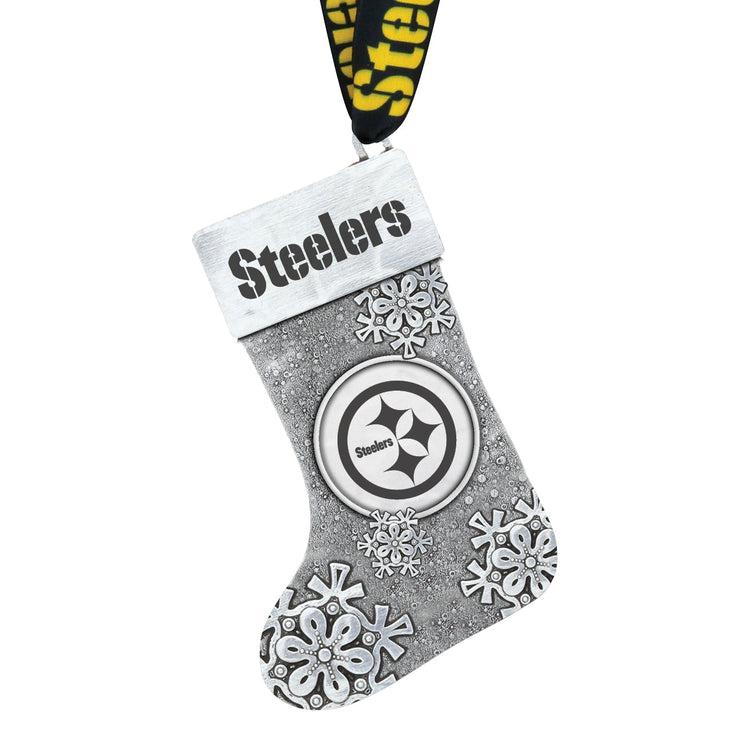 Pittsburgh Steelers Snowflake Stocking Ornament 