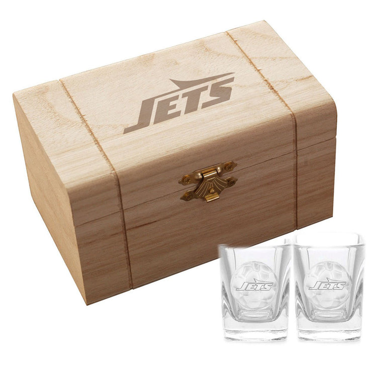 New York Jets 2-Piece Shot Glass Set and Box