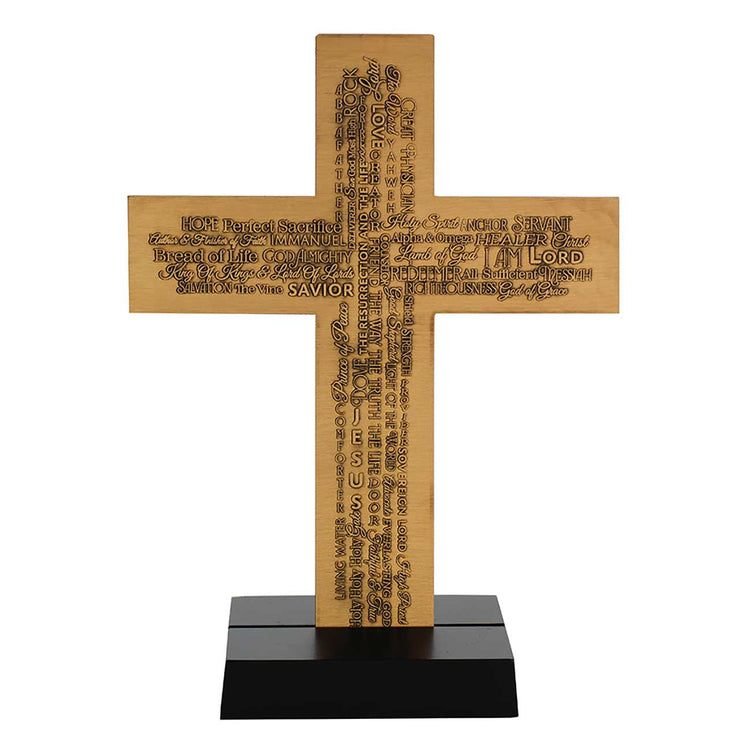 Names of God Bronze Standing Cross
