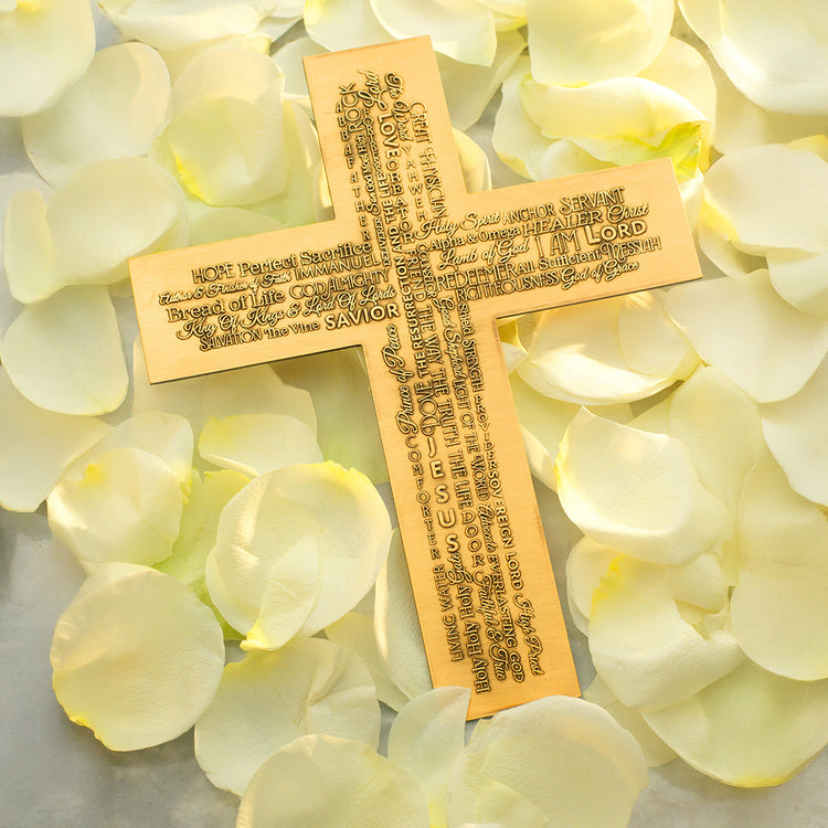 Names of God Cross in Bronze