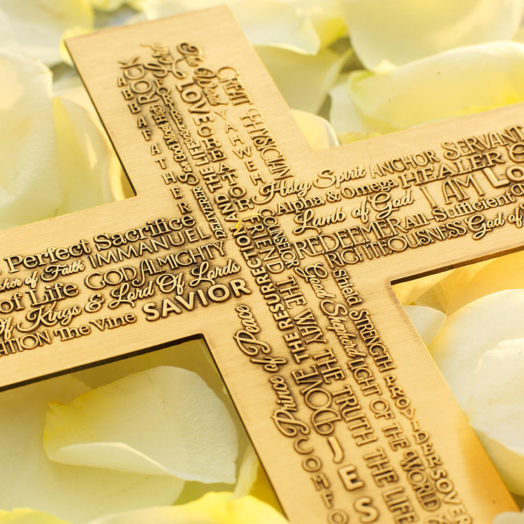 Names of God Cross in Bronze