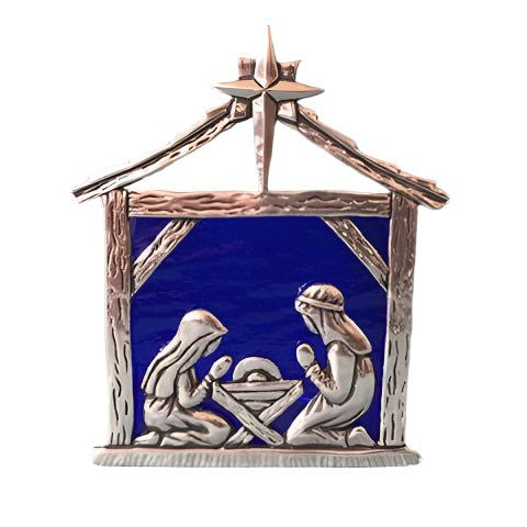 Nativity Tealight with Stained Glass