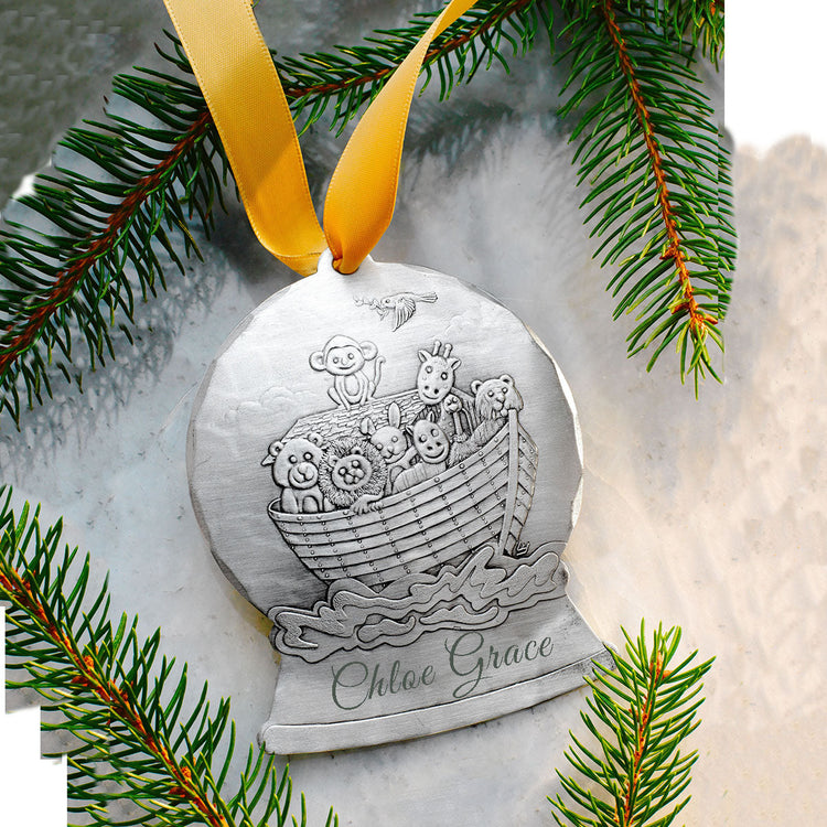 Noah's Ark Snow Globe Ornament 