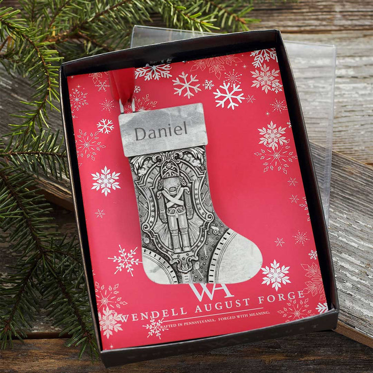 Personalized Nutcracker Stocking Ornament - Wendell August Forge