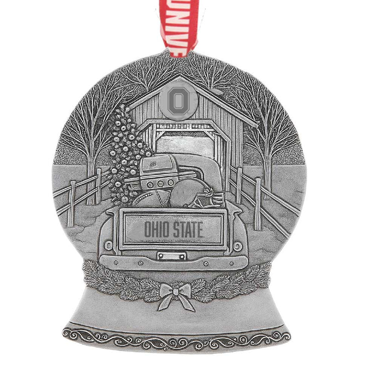 Ohio State Buckeyes Tailgate Truck Snow Globe Ornament