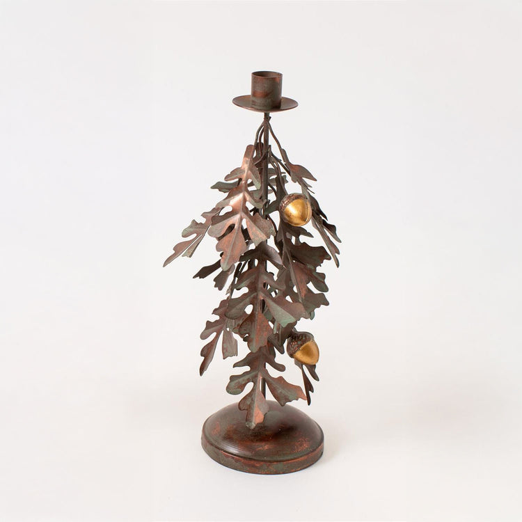 Large Harvest Oak Taper Holder 
