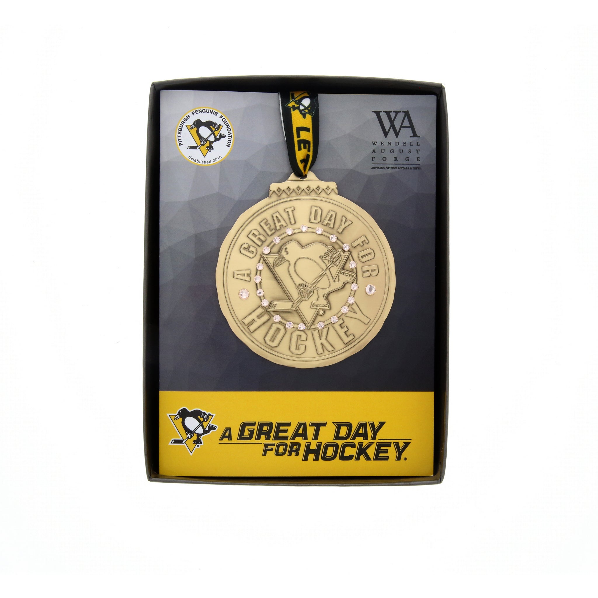 Pittsburgh Penguins Limited Edition 2021 Annual Ornament (Bronze with Crystals)