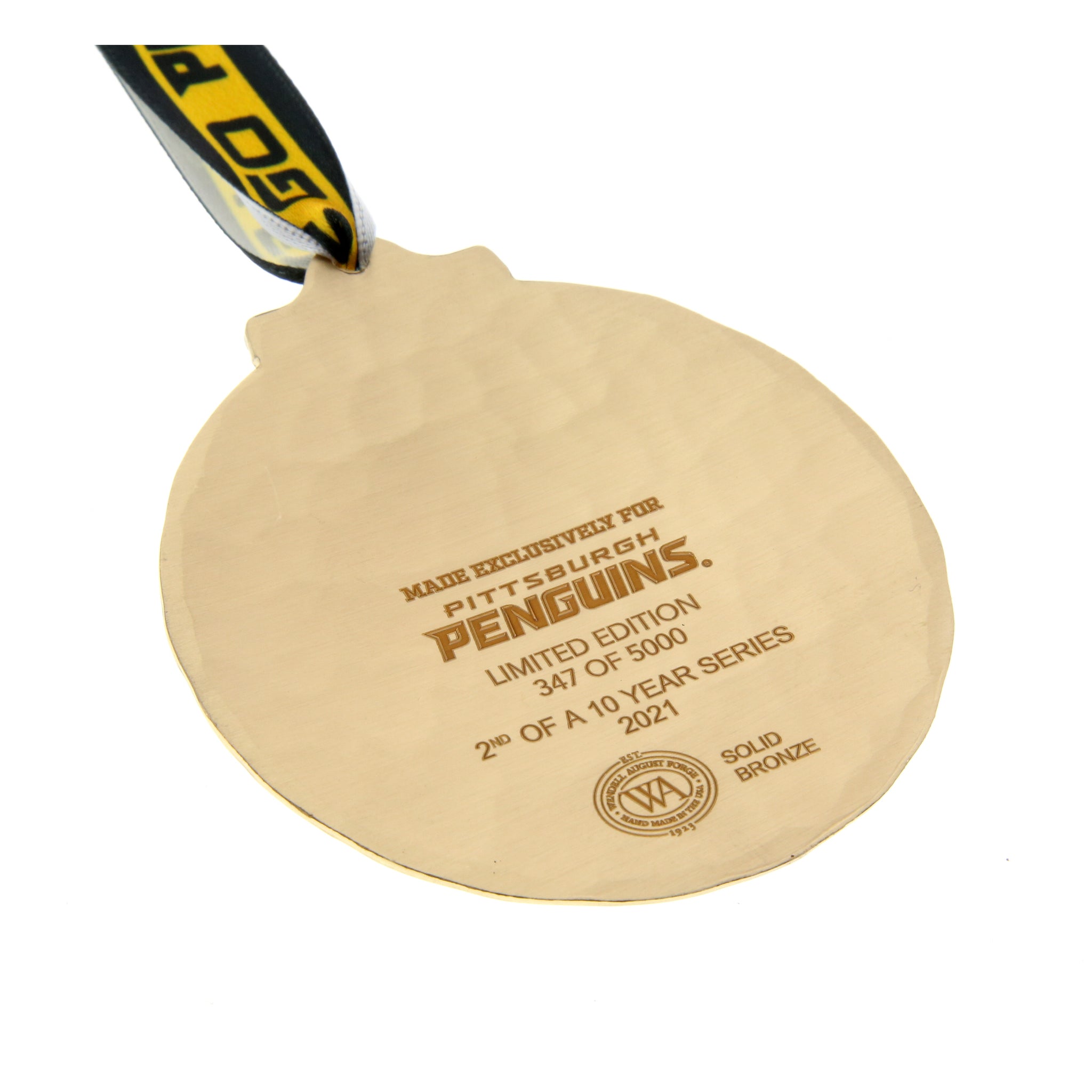Pittsburgh Penguins Limited Edition 2021 Annual Ornament (Bronze with Crystals)