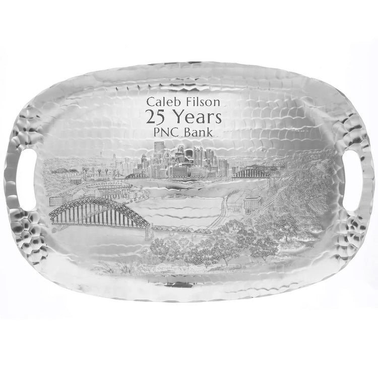 Pittsburgh Themed Tray for Anniversary