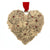 Bronze Winter Floral Heart Christmas Ornament with Crystals 