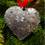 Winter Floral Heart Christmas Ornament with Crystals