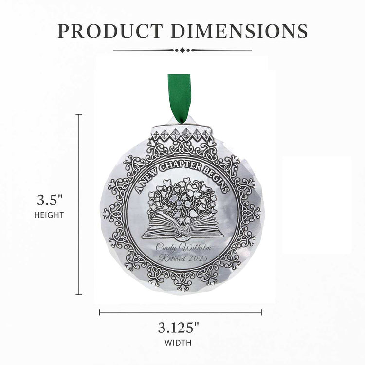 A New Chapter Begins Ornament - Personalized
