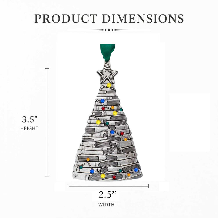 Book Lover Christmas Ornament