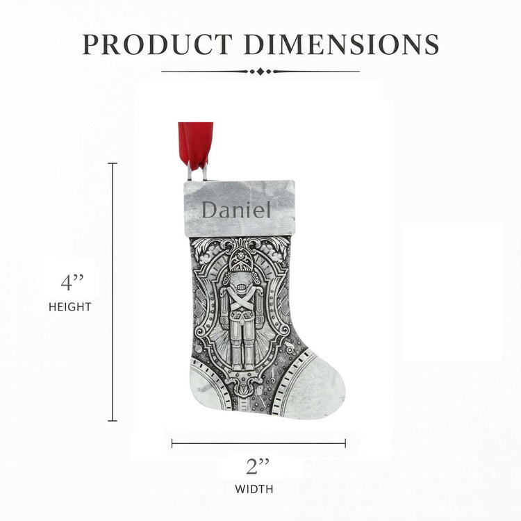 Personalized Nutcracker Stocking Ornament - Wendell August Forge
