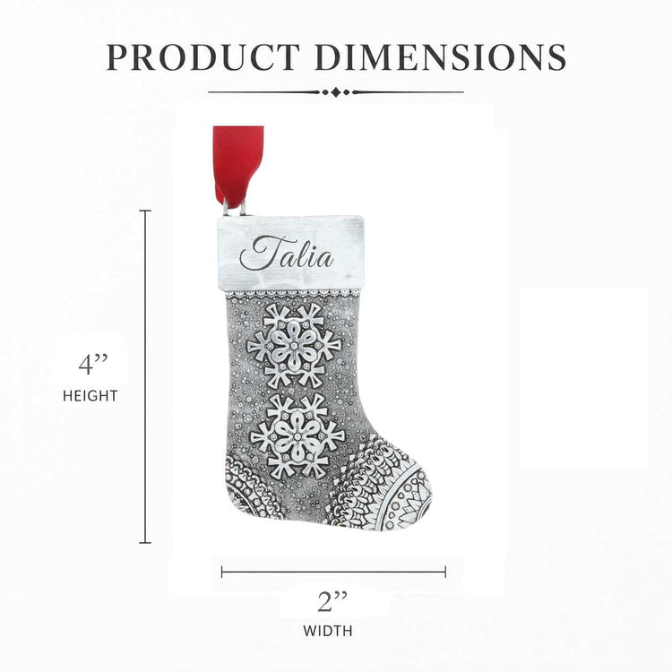 Personalized Snowflake Stocking Ornament - Wendell August Forge