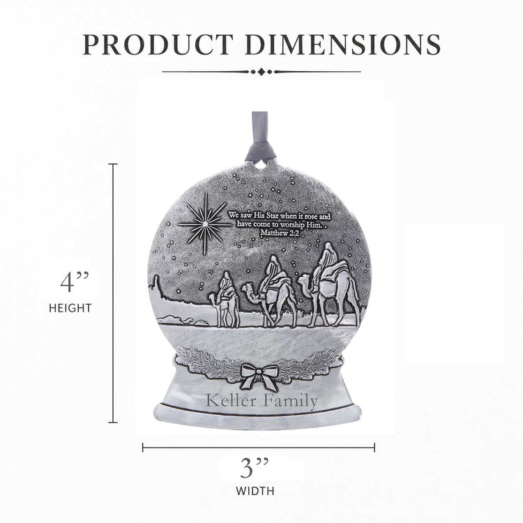 Star of Wonder Snow Globe Ornament - Wendell August Forge
