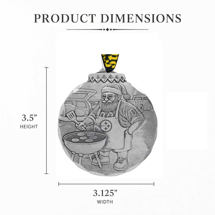 Steelers Tailgate Santa Christmas Ornament