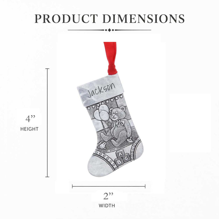 Teddy Bear Stocking Ornament