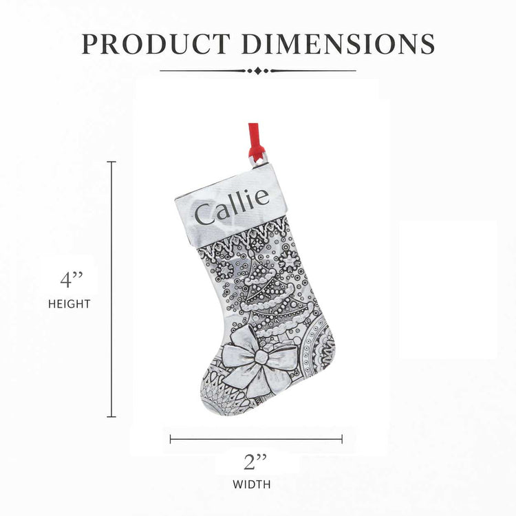 Personalized Christmas Tree Stocking Ornament - Wendell August Forge