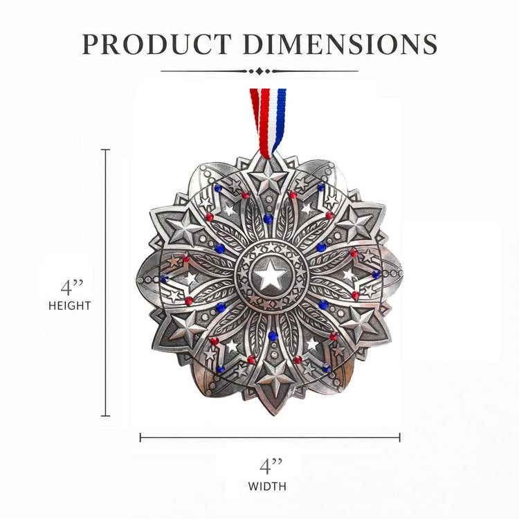 Star Spangled Snow Crystal Patriotic Ornament