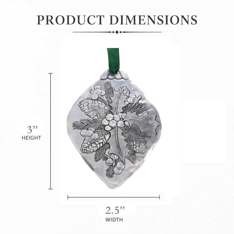 Holly Bulb Ornament