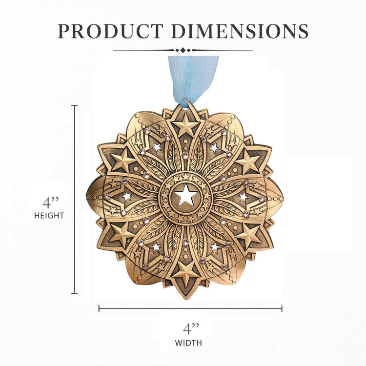 Star Spangled Snow Crystal Patriotic Ornament