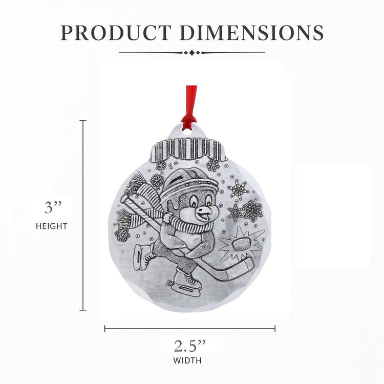 Hockey Penguin Ornament - Wendell August Forge