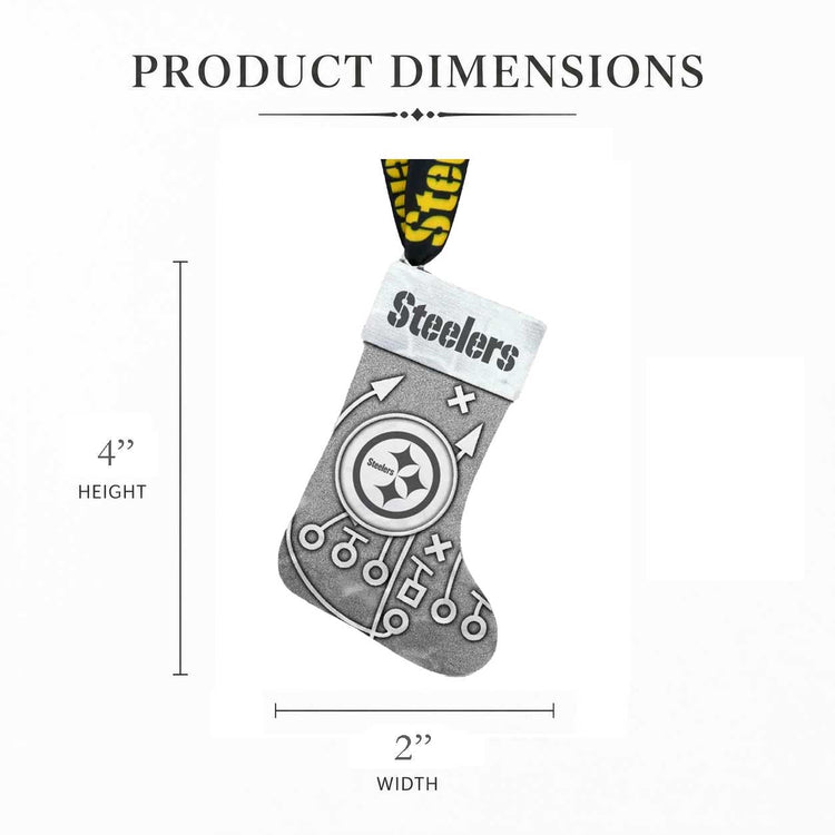 Pittsburgh Steelers Playbook Stocking Christmas Ornament