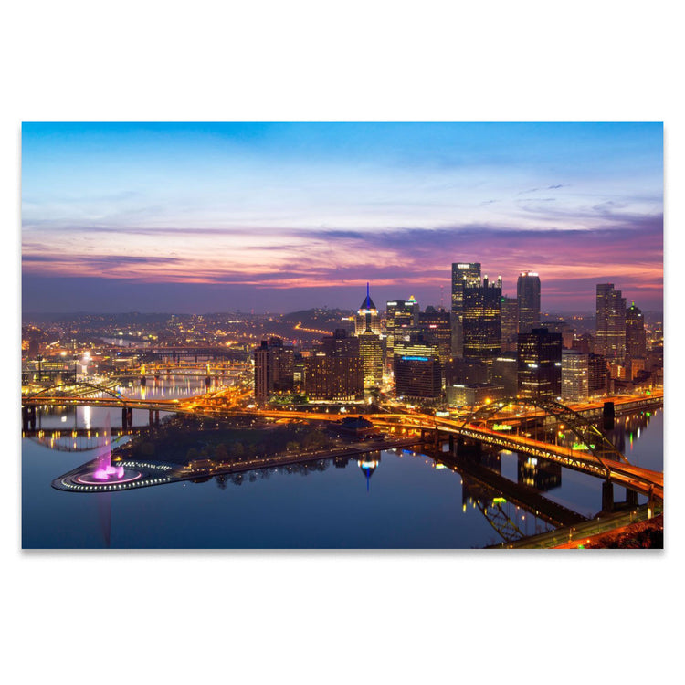 Re-Emergence Metal Pittsburgh Print